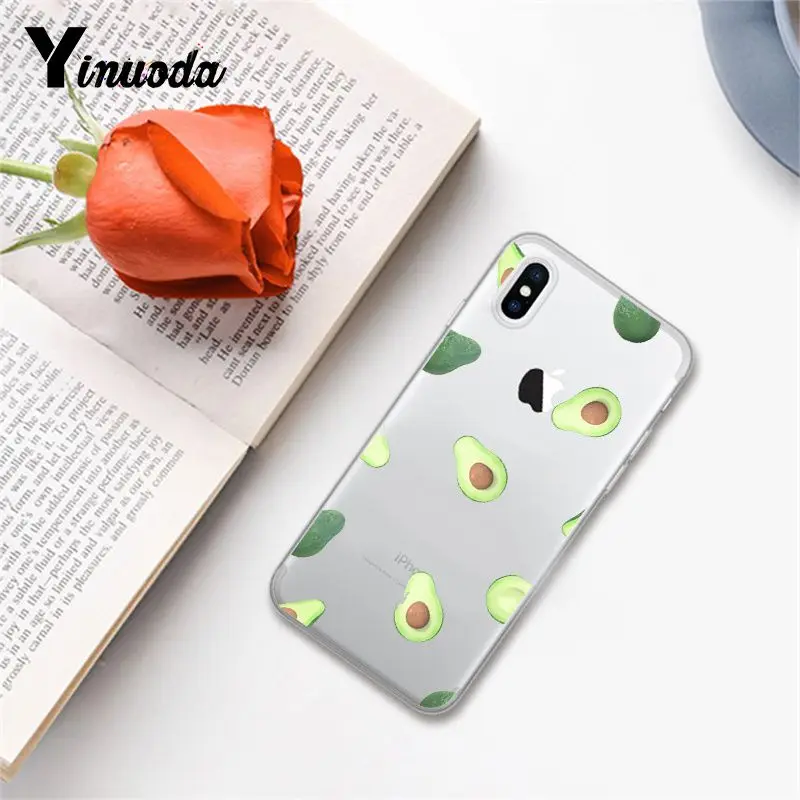A5 Yinuoda мультфильм милый авокадо DIY окрашенный чехол для iPhone X XS MAX 6 6s 7 7plus 8 8Plus 5 5S SE XR 10 - Цвет: A5