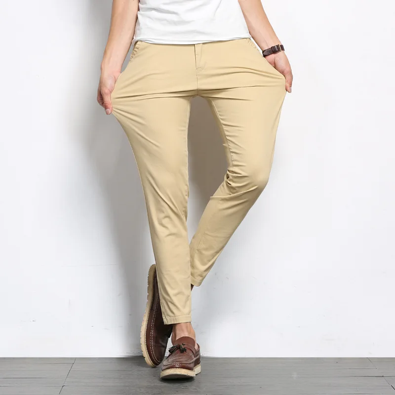 

2019 Autumn And Winter Men's Trousers Trend New Style MEN'S Suit Pants Elasticity Slim Fit Thin Skinny Casual Pants Korean-style