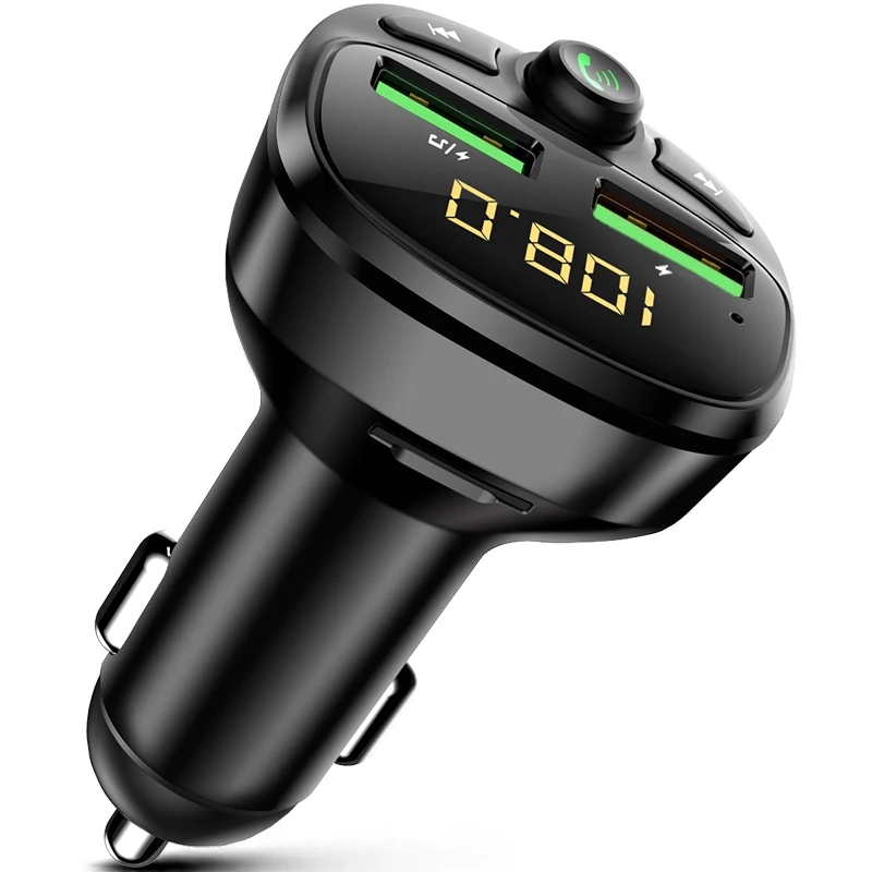 black Bluetooth fm-передатчик, Автомобильный MP3-плеер, fm-модулятор, двойное USB Автомобильное зарядное устройство, TF карта, bluetooth, гарнитура, bluetooth, автомобильный комплект для автомобиля - Название цвета: black