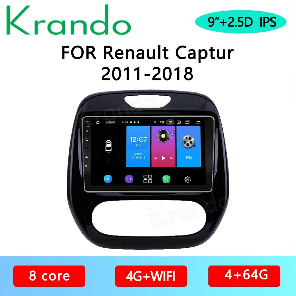 Krando Android 10 0 9 &quotIPS Full Touch автомобильное мультимедийное радио для Renault Captur 2011 2018