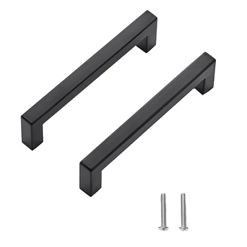 

Hot Kitchen Square Cabinet Handles Matte Black Cabinet Pulls Black Drawer Pulls Kitchen Cabinet Hardware Kitchen Handles,15
