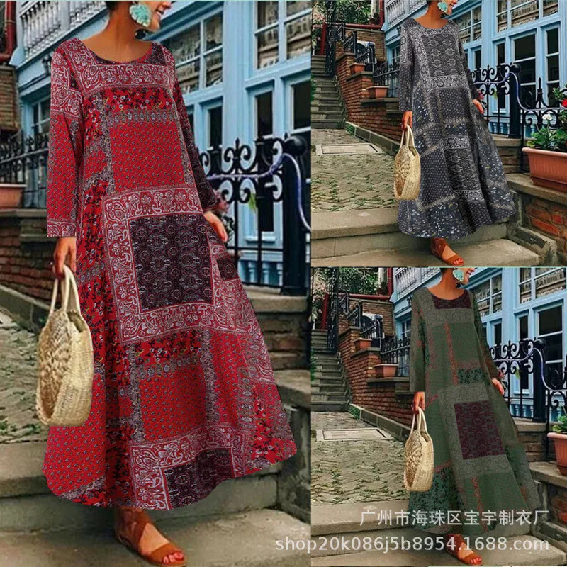 

Beach 2019 Pareo Coverup Swimsuit For Women Bathrobe The Separate Wear Long Sleeve Big Yards Flower Printed Pocket Dress