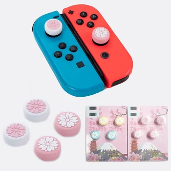 

Cute Girl Flower Sakura Thumb Stick Grip Cap Joystick Cover For Nintend Switch Lite NS JoyCon Controller Gamepad Thumbstick Case