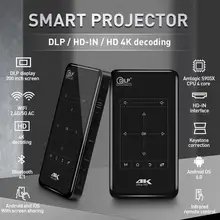 HD 4K умный беспроводной мини-проектор DLP Android wifi Bluetooth 1080P 8G домашний кинотеатр HDMI сенсорная смарт-панель 2,4G wifi US Plug
