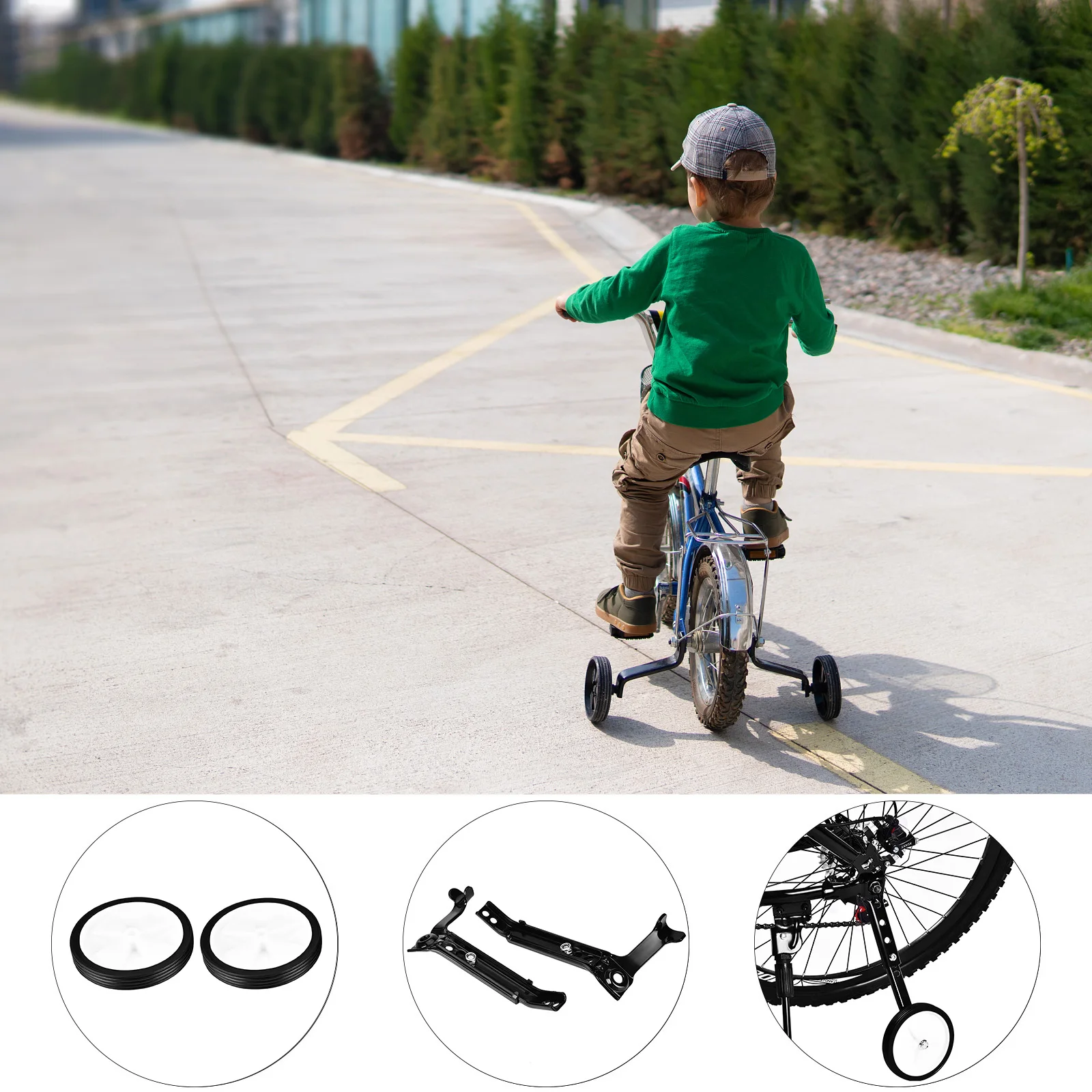 16" to 22"  Adjustable Variable Speed  Bike Training Wheels For Kids Bikes 