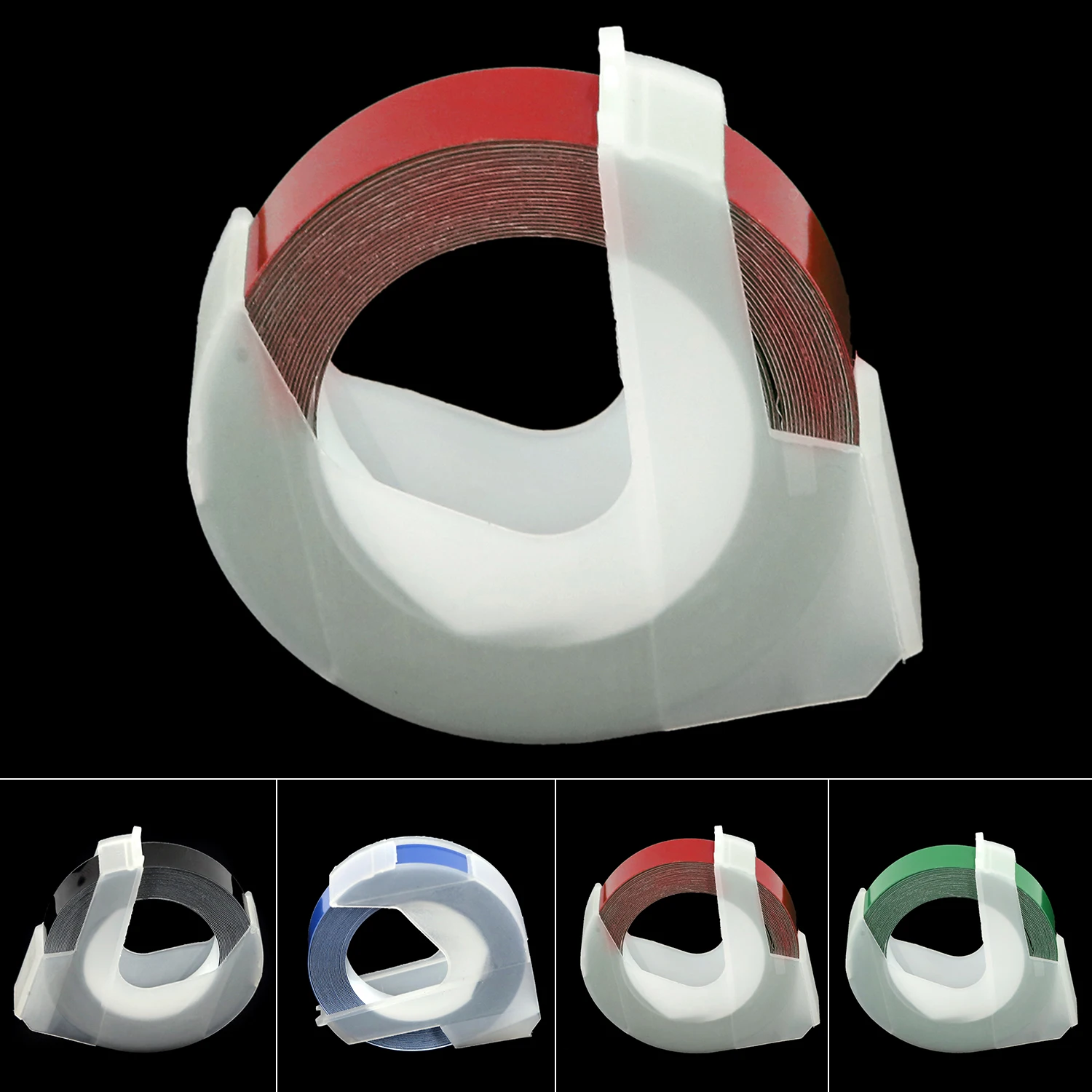 1 рулон 3м * 9 мм 3D пластиковые 4 вида цветов тиснения ленты для этикеток Dymo 12813 12814 1610