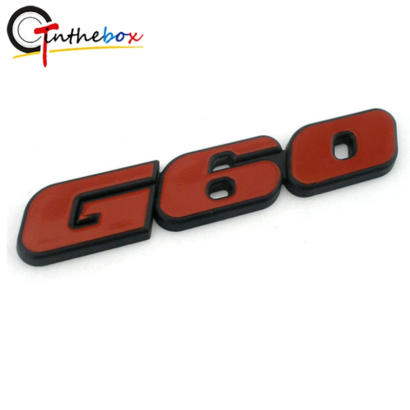 GTinthebox 1 шт. 3D красный G60 сзади автомобиля Автомобильный значок эмблема АБС для Volkswagen Golf, Volkswagen Polo Corrado CADDY MK2 G60