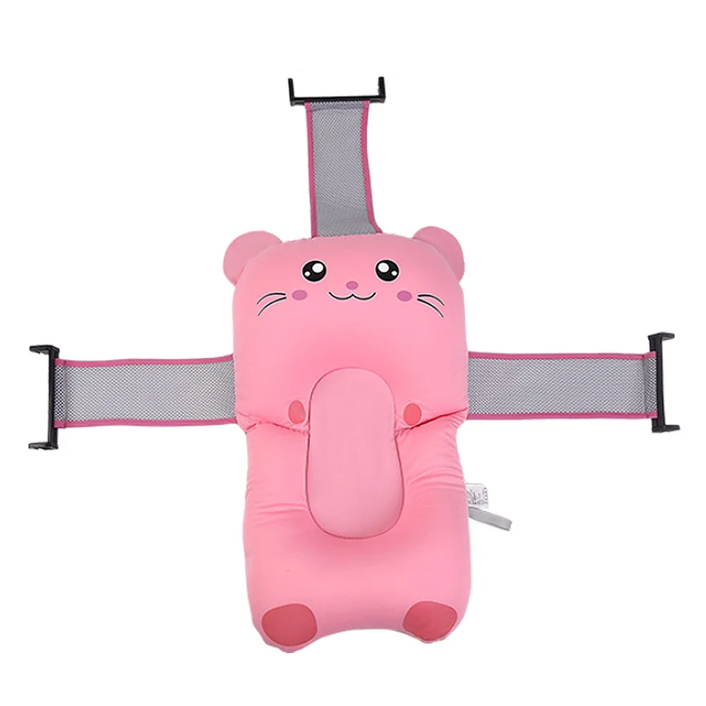 Pink1 Подушка для сиденья для новорожденной ванны, плавающая подушка для ванны, коврик для детской ванны, Нескользящая подушка для сиденья для ванной с рисунком, подушка из губки - Цвет: Pink1