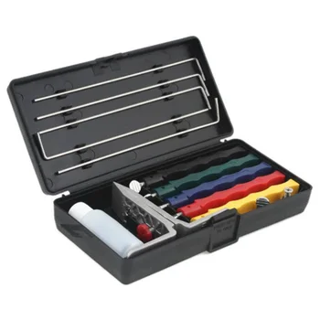 

Knife Sharpener Deluxe 5 Whetstones Set Sharpening System Grindstone 5 Stones Extra Coarse Sharpener Kit Kitchen Tool