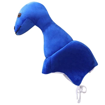 

Cute Soft Warm Long Dinosaur Cap Animal Hats Earmuffs PP Cotton Filled Beanies for Women Adult Hat Photo Props