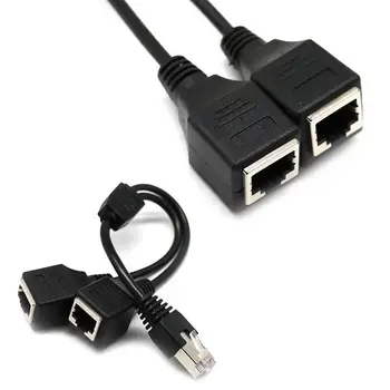 

RJ45 Male To Dual Female Computer Connector Wire LAN Splitter Extension Cable Network Lead Extender Extension Cable