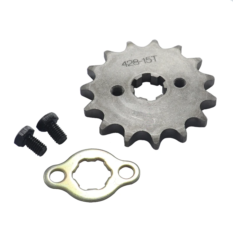 

428 15 Tooth 17mm 20mm Front Engine Sprocket for Stomp YCF Upower Dirt Pit Bike ATV Quad Go Kart Moped Buggy Scooter Motorcycle
