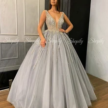 Пышное милое 16 бальное платье с открытыми плечами, 16 бисерных жемчужин, Серебряное фатиновое пышное платье