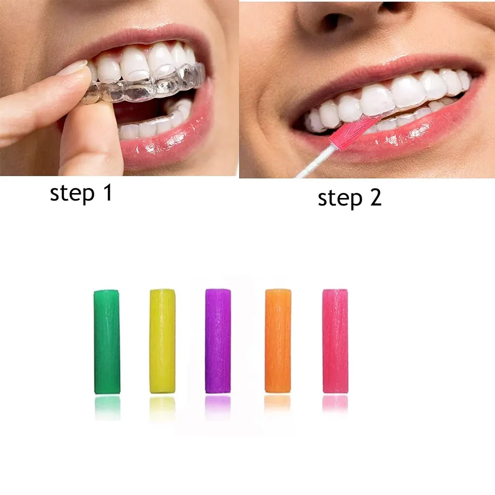 

2Pcs/Box Dental Orthodontic Aligner Chewies Teeth Invisible Retainer Tray Seater Handheld Stick Bite Brace Fruit Flavor 6 Color