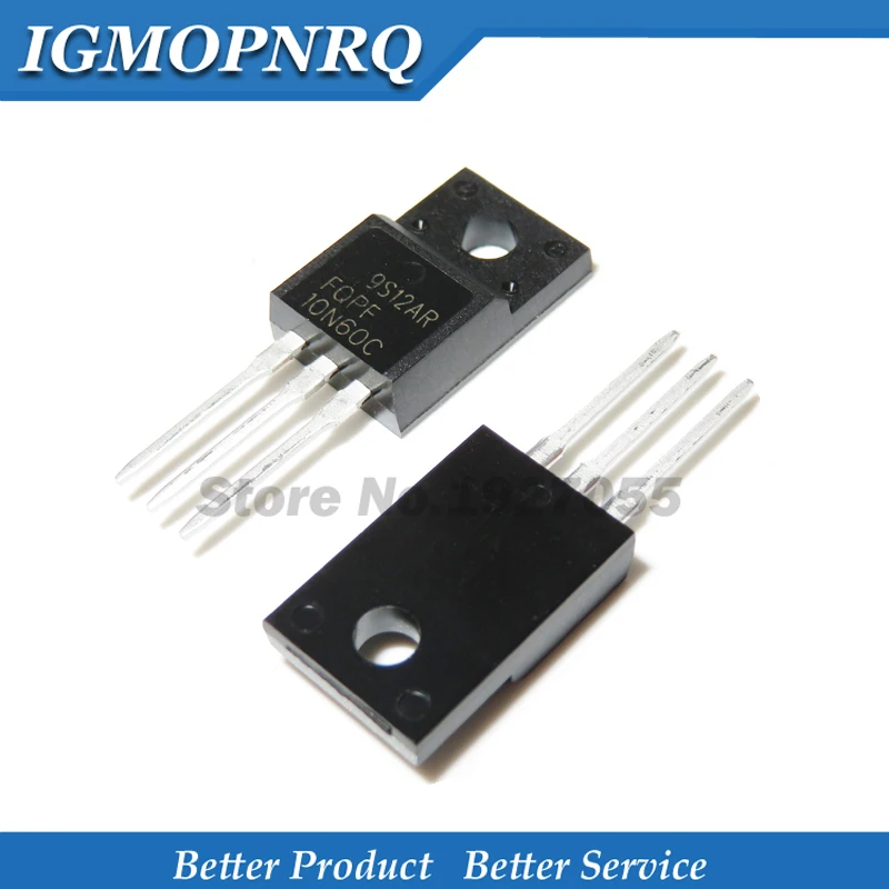 10 шт. FQPF10N60C 10N60C 10N60 600V 9.5A MOSFET n-канала транзистора TO-220F Новый | Электронные