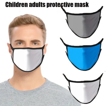 

Ice Silk Face Mouth Masks Children Adults Washable Dust-proof Pritective Mask Solid Color Breathable Mask