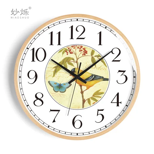 Large Wood Wall Clock Color:Style 18;Sheet Size:10 inch