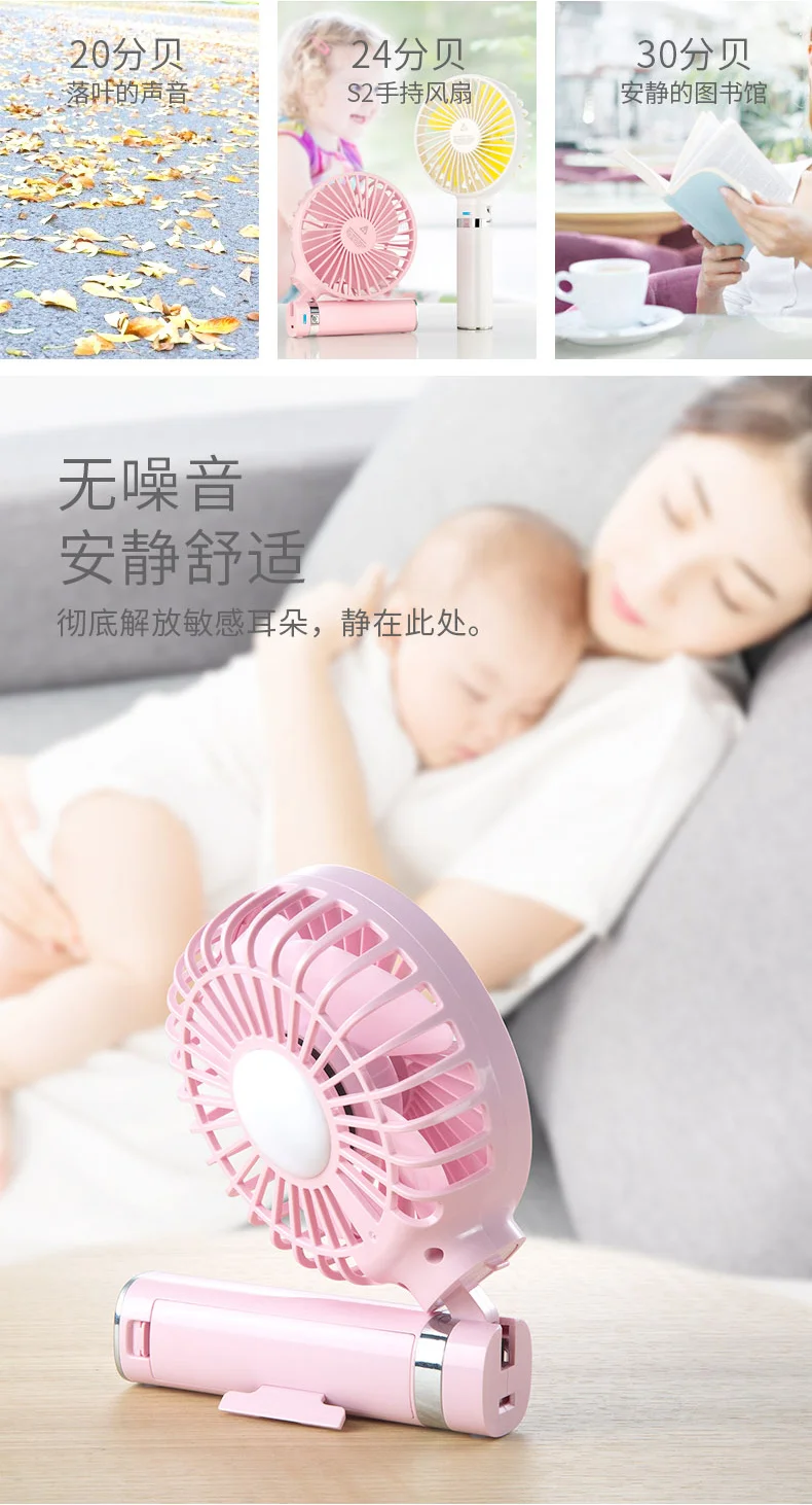 USB Перезаряжаемый вентилятор вентиляция складной кондиционер вентилятор складной кулер мини управляемый ручной вентилятор охлаждения