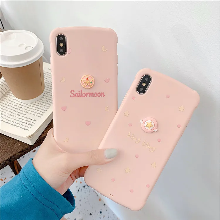 Ретро 3D Сейлор Мун простой мультяшный милый чехол для телефона iPhone XS 11 Pro MAX X