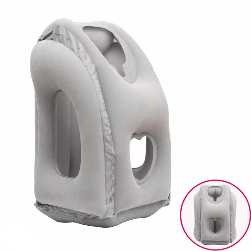 Inflatable Travel Pillow Airplane Neck Pillow and Head Support Pillow for Sleeping on the Airplane Train Car Home Office