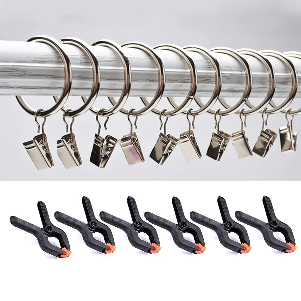 

Total 16 Pcs/set Photography Studio Background Clamps Inludes 6 Pcs 3.5" Plastic Background Clips + 10 Pcs Metal Backdrop Clamps