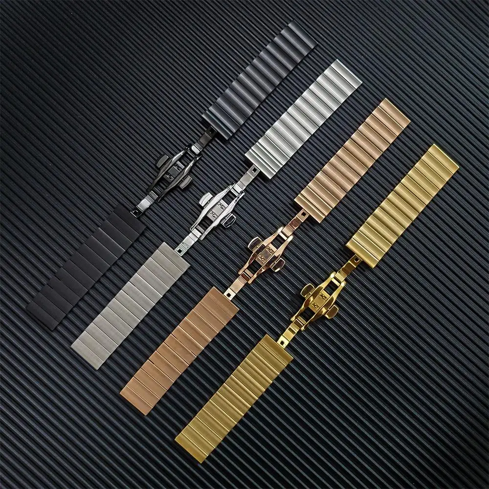 Watch Band for Huawei watch GT2 46MM smart watch Strap For GT 42mm stainless steel butterfly buckle Loop 22mm replacement strap
