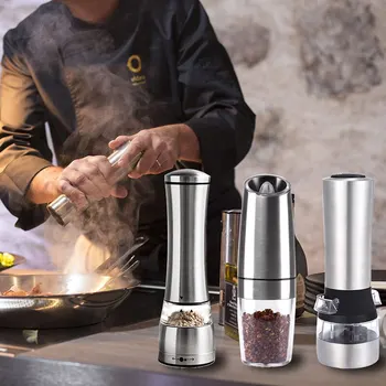 

Stainless Steel Pepper Salt Spice Manual Mill Grinder Electric Shakers Kitchen Accessories for Restaurant Hotel Home Kitchen