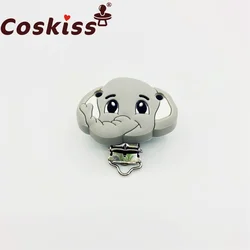 Coskiss Cartoon Animal Elephant Pacifier Clips Food Grade Silicone Baby Teether Safety Dummy Chain Holder DIY Pacifier Toys
