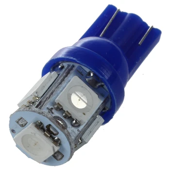 

10X T10 194 168 5 lamp bulb LED Blue for Car