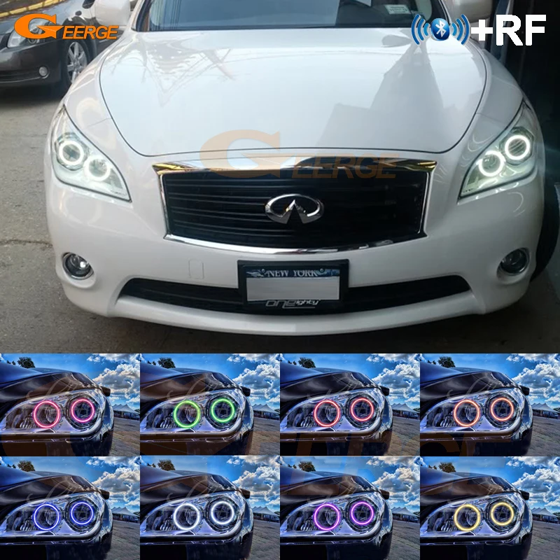

For Infiniti M(Y51) M25L M35hL M35 M37 M56 Q70 2011-2014 Excellent Multi-Color Ultrabright RGB LED Angel Eyes Halo Rings
