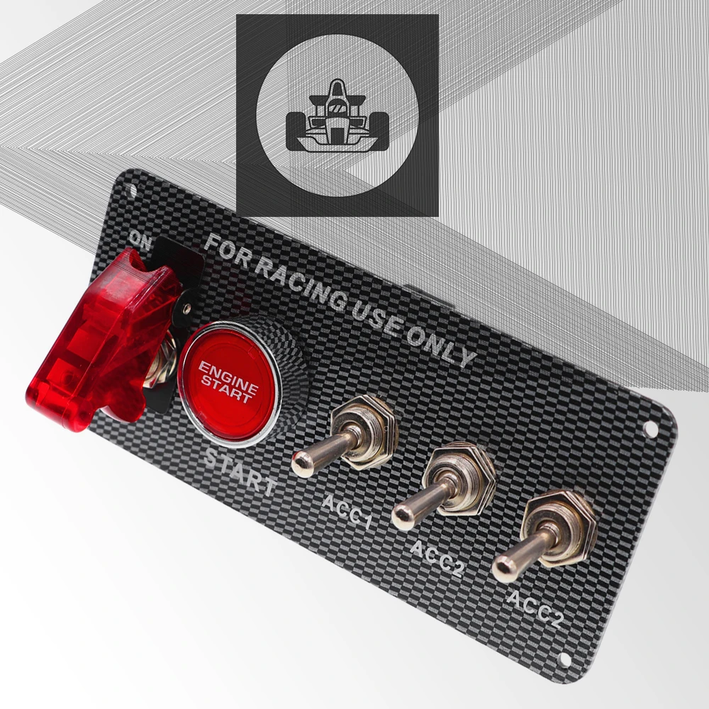 12V Красный СВЕТОДИОДНЫЙ Переключатель зажигания Панель тумблеры для двигателя гоночного автомобиля кнопка запуска - Цвет: Синий