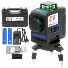 Kaitian 3D лазерный уровень 360 Вращающийся зеленый 12 линий самонивелирующийся вертикальный горизонтальный мощный 532нм Нивель линейный уровень лазеры кронштейн
