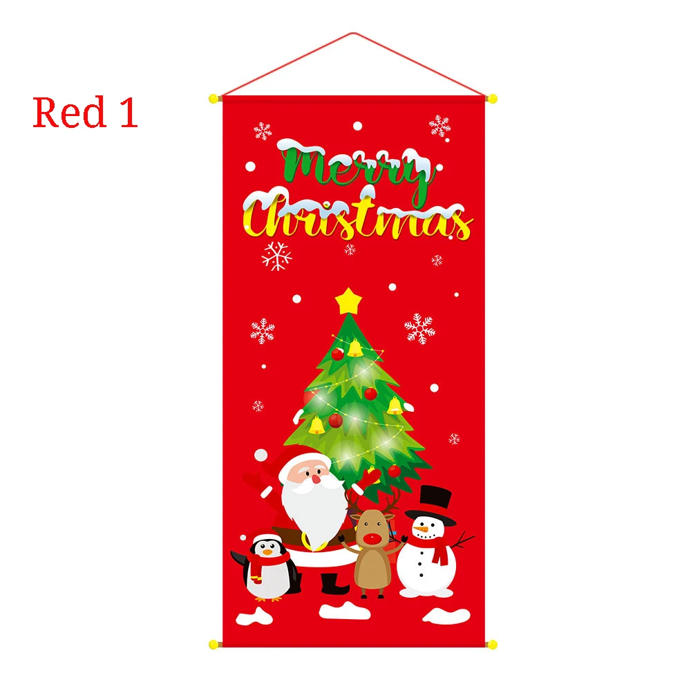 Red 1 Рождественский баннеры Merry для рождественской вечеринки, украшения для дома гирлянды "сделай сам" с принтом рождественского оленя и надписью, флаги год поставки - Цвет: Red 1