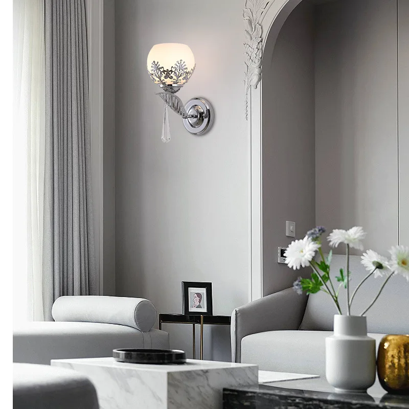 Lâmpada de Parede em Ferro com Led Moderna para Quarto Plano de Fundo Artesanal Cabeceira Sala Criativa Televisão Escadas Corredor Parede 8 Lâmpada de parede em ferro com led,