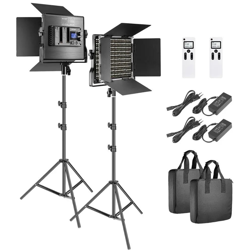 

Neewer Advanced 2.4G 660 LED Video Light Photography Lighting Kit, Dimmable Bi-Color LED Panel with LCD Screen