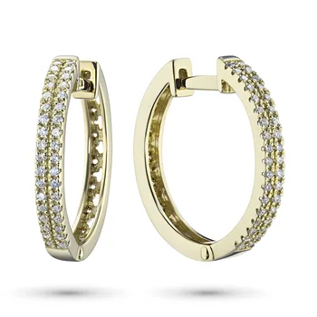 

Earrings in yellow gold with a diamond