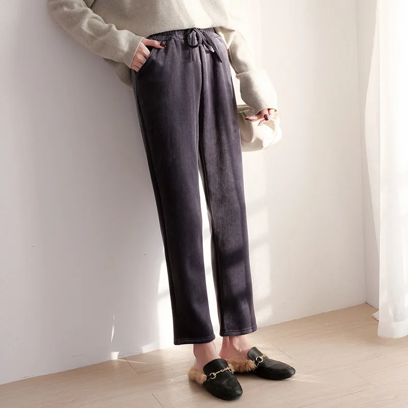 Повседневные утолщенные бархатные брюки с норковым пухом; брюки для отдыха; тонкие вельветовые утолщенные вельветовые свободные брюки; широкие брюки
