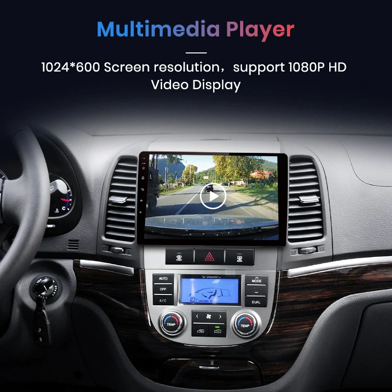 Best AWESAFE for Hyundai Santa Fe 2006-2012 Car Radio Multimedia video player GPS No 2din 2 din Android 8.1 2G+32G 4