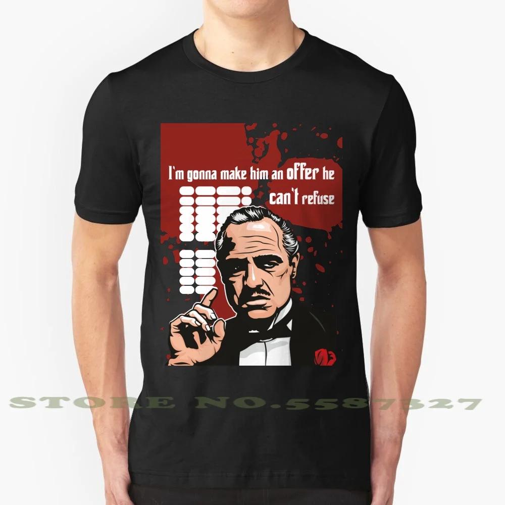 The Godfather Graphic Custom Funny Hot Sale Tshirt Vito Corleone Family Mafia Pop Art Offer Refuse | Мужская одежда