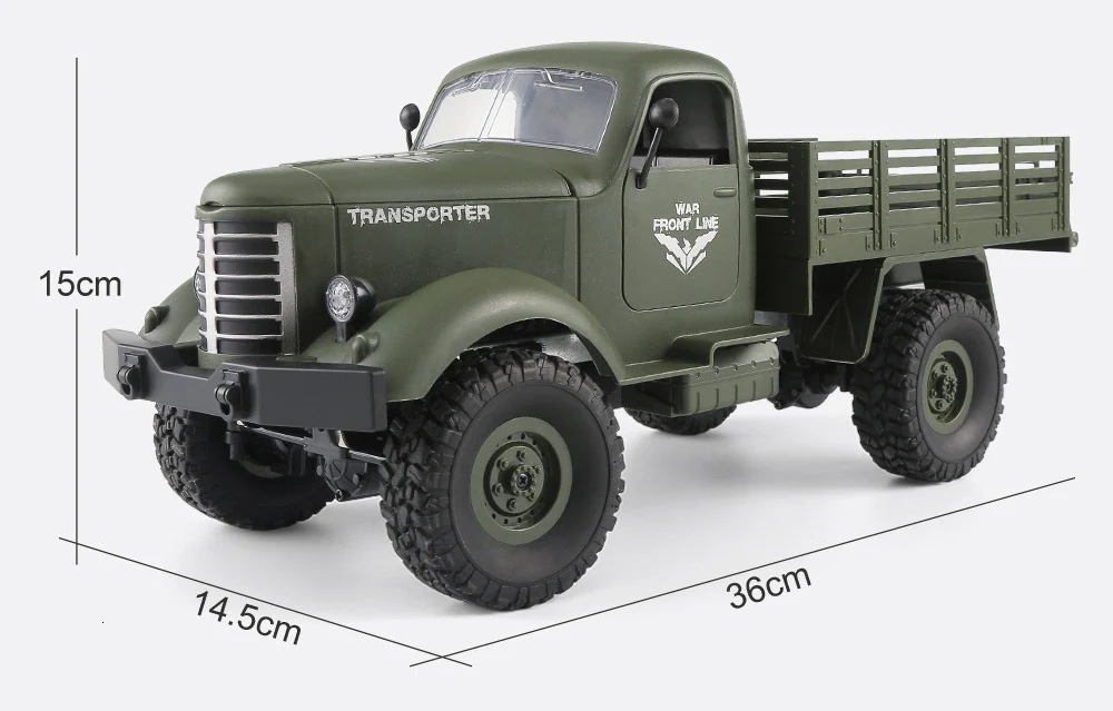 JJR/C JJRC Q61 1/16 2.G 4WD внедорожный военный багажник гусеничный Радиоуправляемый автомобиль игрушки с пультом дистанционного управления щеточный мотор Дети Мальчики Подарки зеленый серый