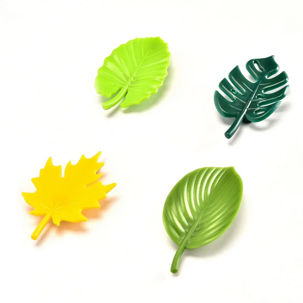 6pcs Cute Succulent Plant Magnet Button Cactus Leaf Fridge Magnet Refrigerator Notice Message Magnets Stickers Home Office Decor - Цвет: 4pcs Yellow green