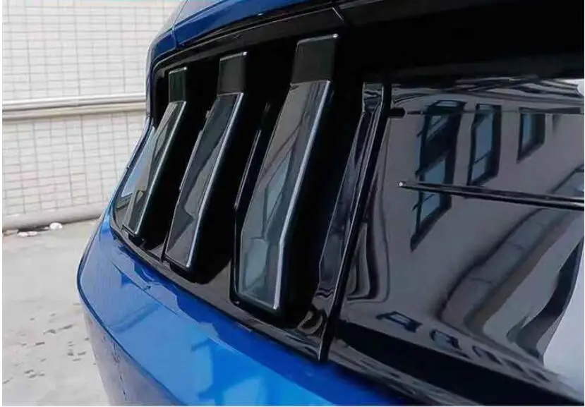 6 шт. черное ABS хромирование, задняя часть автомобиля фара Крышка лампы отделка Подходит для Ford Mustang