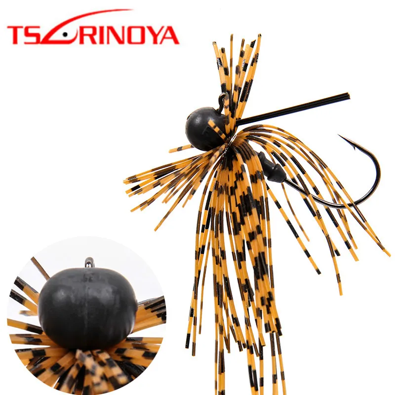 TSURINOYA 2 шт Круглые Jig Head крюк 5g Рыбалка Вольфрам приспособлений резиновые юбки