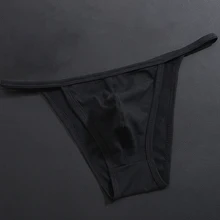 Mens Sexy Briefs Thong Cotton G String Underwear Sexy Breathable Solid Color Jockstrap Men Tanga Black Red White Thong Underpant
