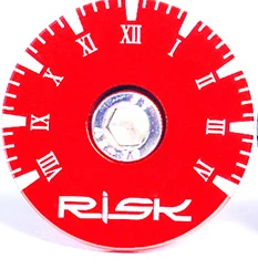 Clock Red RISK дорожный горный велосипед Алюминиевый сплав гарнитура верхняя крышка Для 28,6 мм 1 1/" передняя вилка с болтом - Цвет: Clock Red