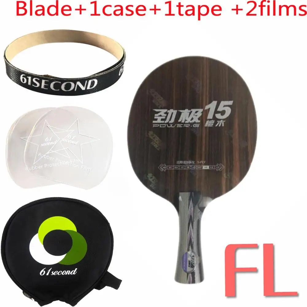FL with Y 1 case DHS power G15(PG15, PG 15) лезвия для настольного тенниса Ракетки для спорта ракетки для пинг-понга 5 слоев черного дерева - Цвет: FL with Y 1 case