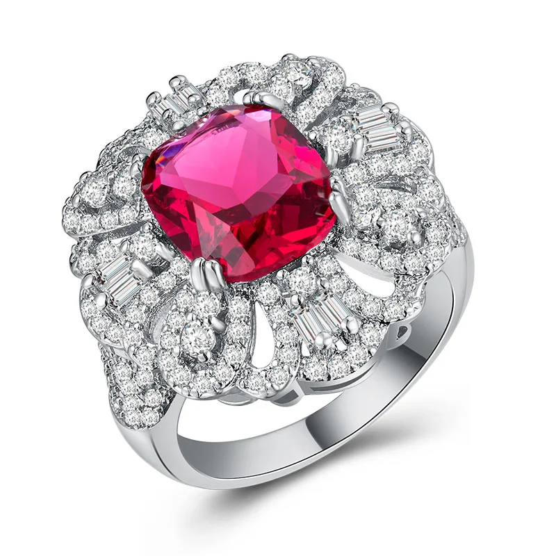 Bague Ringen женское 925 пробы Серебряное кольцо Wtih 10 мм Большой цитрин драгоценный камень серебряные ювелирные изделия для помолвки женские подарки Размер 6-10