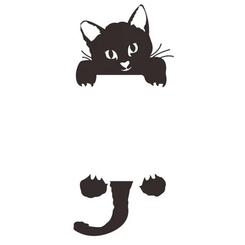 

Home Odorless Self Adhesive Double Sided Waterproof Switch Sticker Wall Art Decoration Removable Cat Shape Bedroom Cute DIY