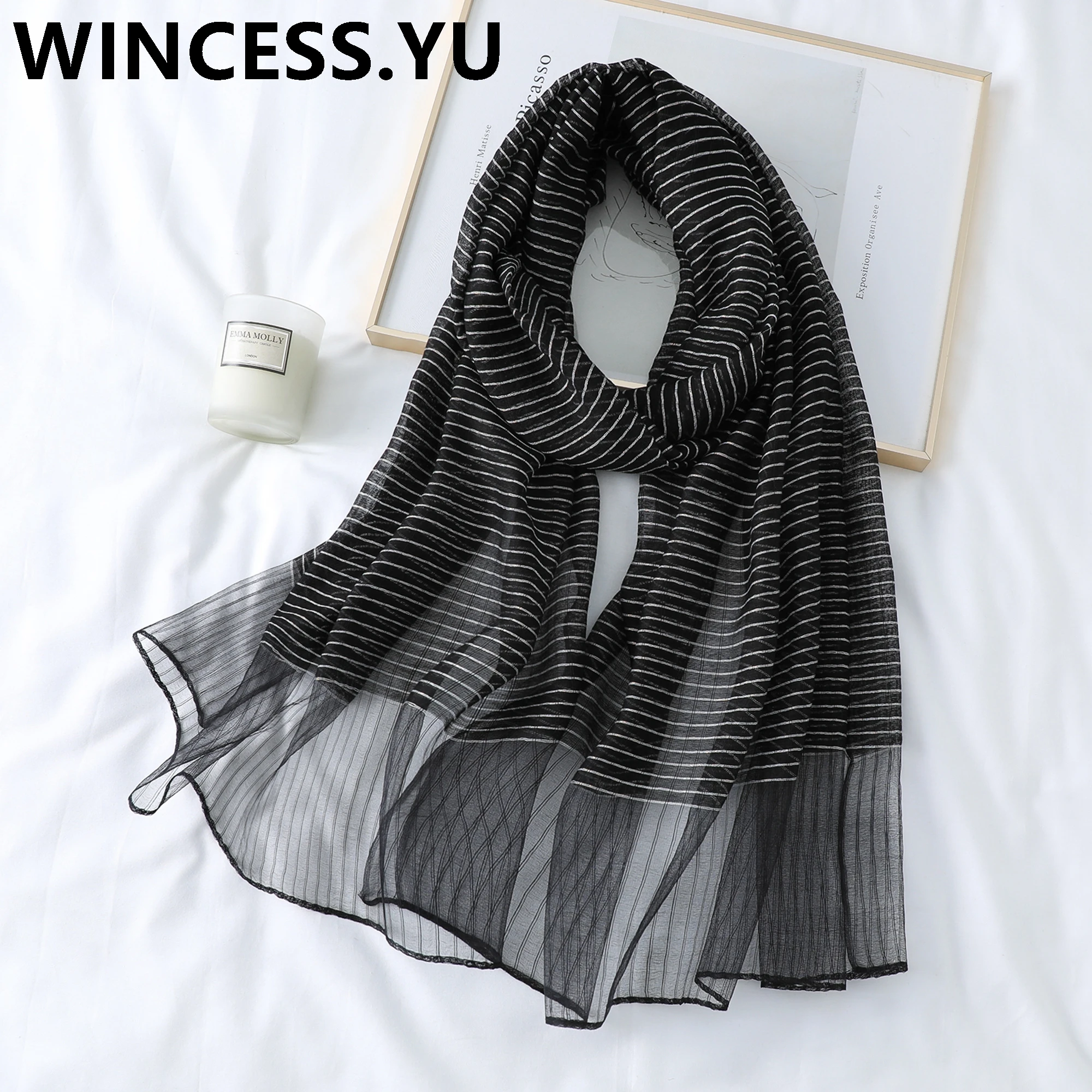 

spring autumn silk Scarf Women Soft Shawls Fashion bandana Ladies Shawl Female Rectangle Pashmina Plaid Blanket