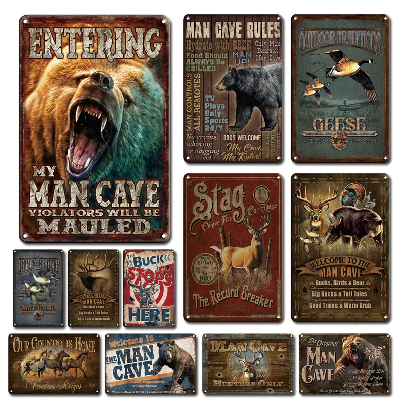 

Vintage WelcomeTo Man Cave Metal Poster Tin Sign Retro Farmhouse Outdoor Decor Accessories Shabby Chic Home Wall Decor Plaques